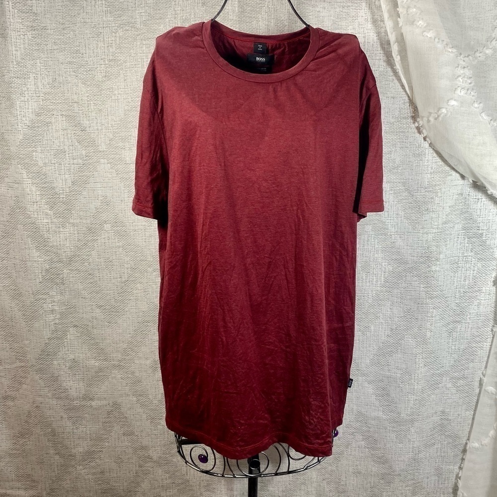 Hugo Boss regular fit red jersey Crewneck shirt size XL